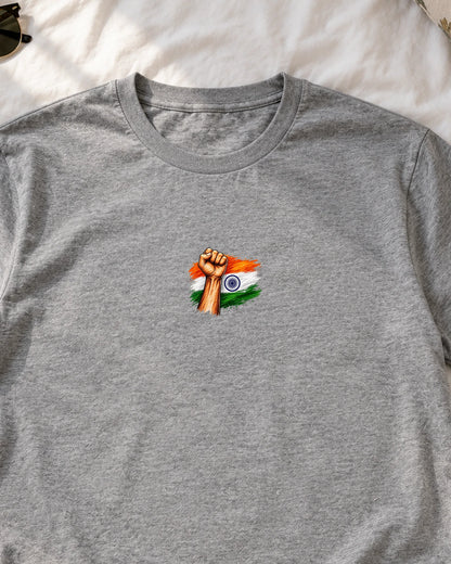 Hum Hindustani iron-on patch on clothes