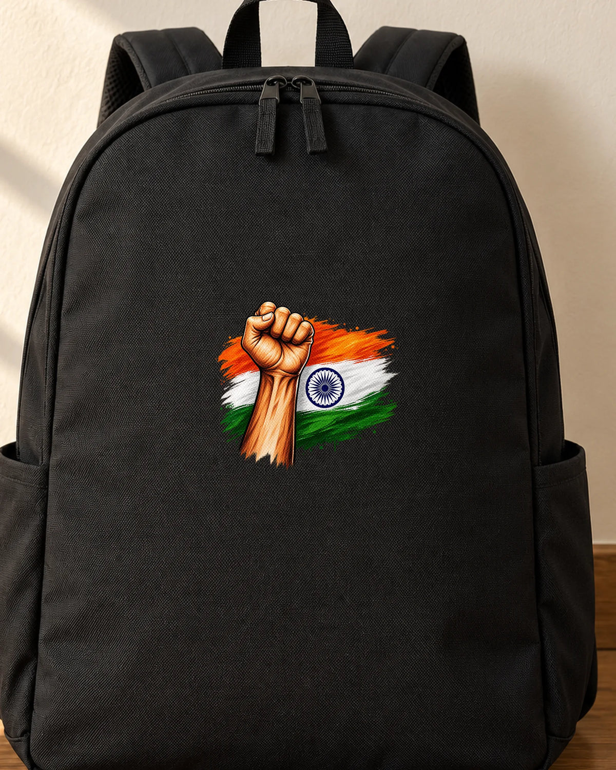 Hum Hindustani iron-on patch on clothes