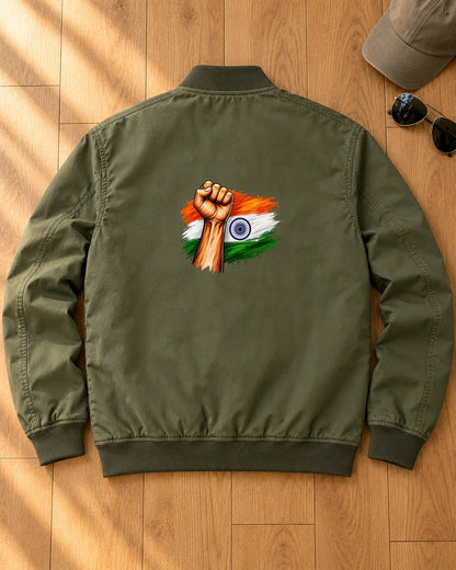 Hum Hindustani iron-on patch on clothes