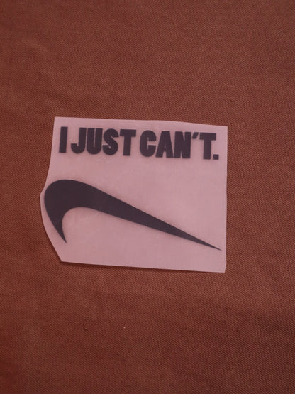 I Just Can’t | Iron-on Patch | Moodvertising