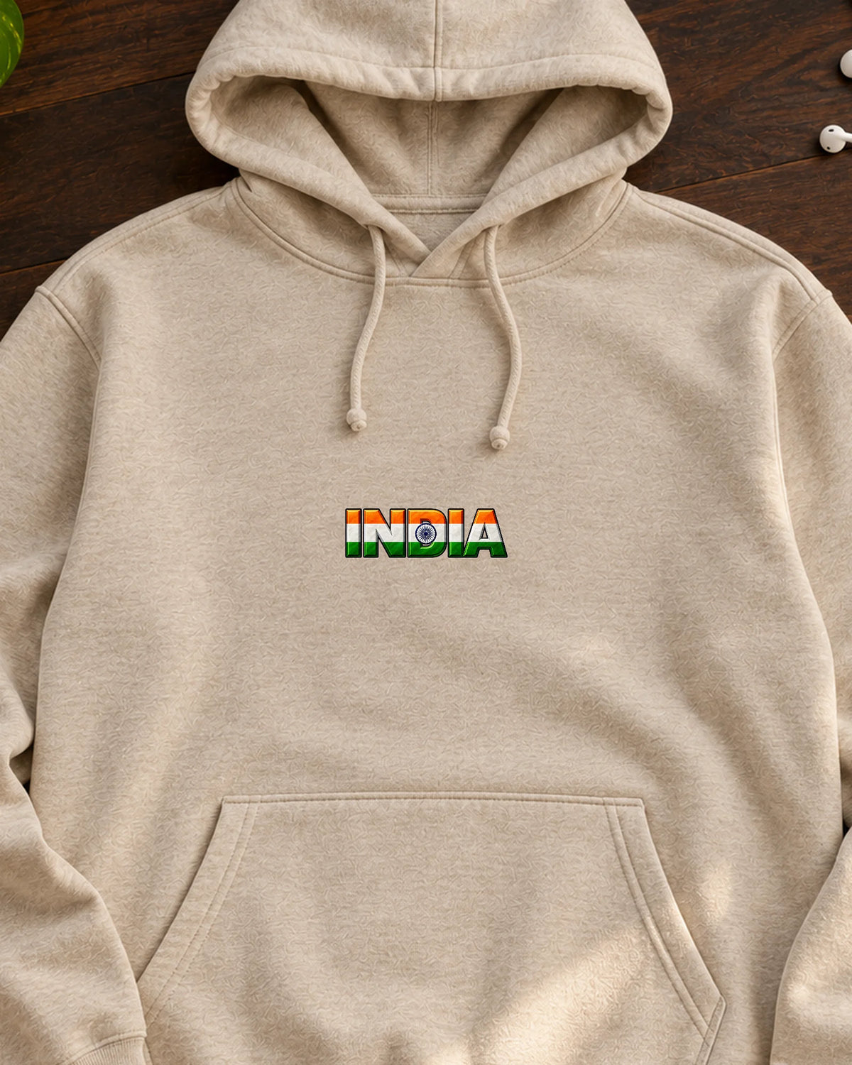 India Bold iron-on patch on clothes