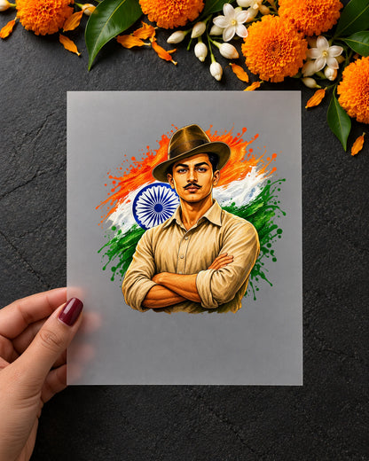 Inquilab Zindabad iron-on patch in hand