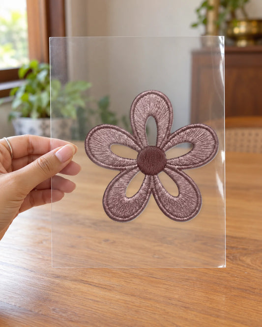 Blush Bloom hard surface patch on clear film