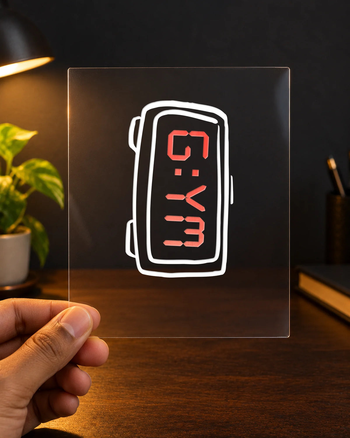 6 AM Club hard surface patch on clear film