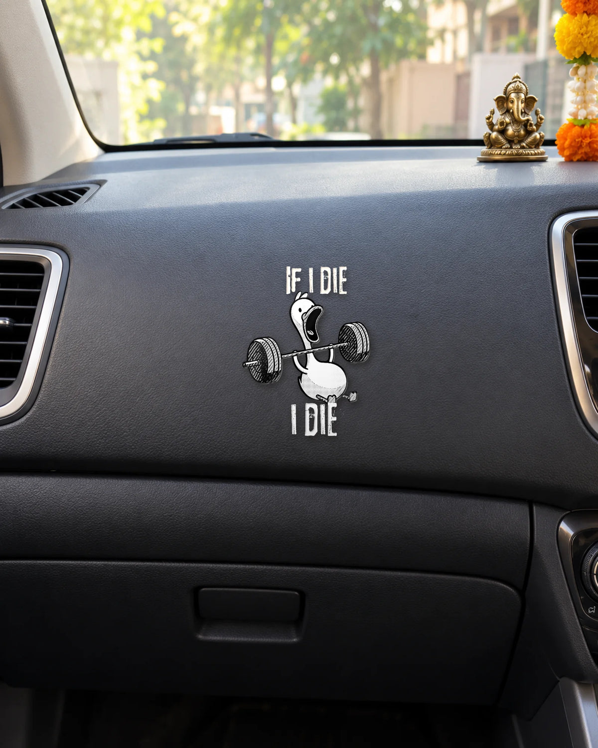 If I Die, I Die sticker mockup