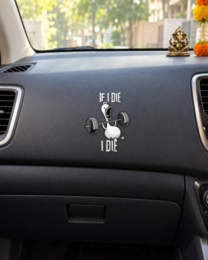 If I Die, I Die sticker mockup