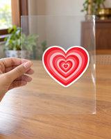 Heartcore Spiral hard surface patch on clear film