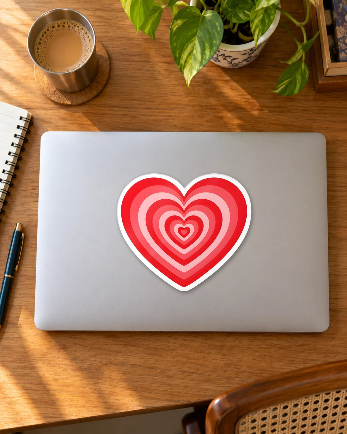 Heartcore Spiral sticker mockup
