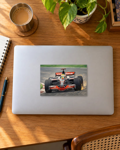 Pitlane Peek sticker mockup