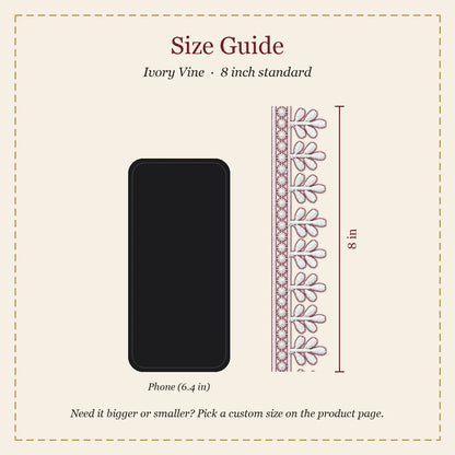Ivory Vine embroidery-look iron-on patch | Thread Theory