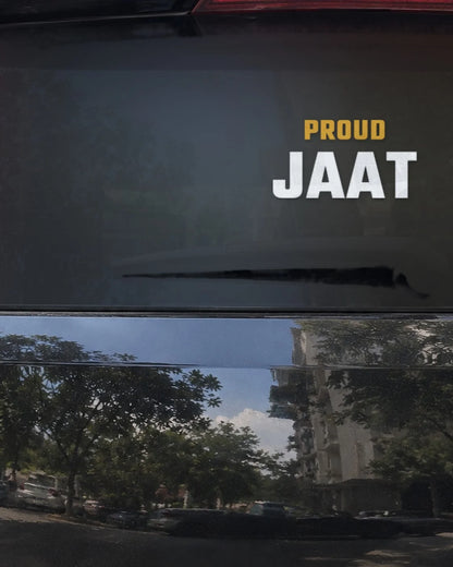 Jaat car patch on a car rear glass