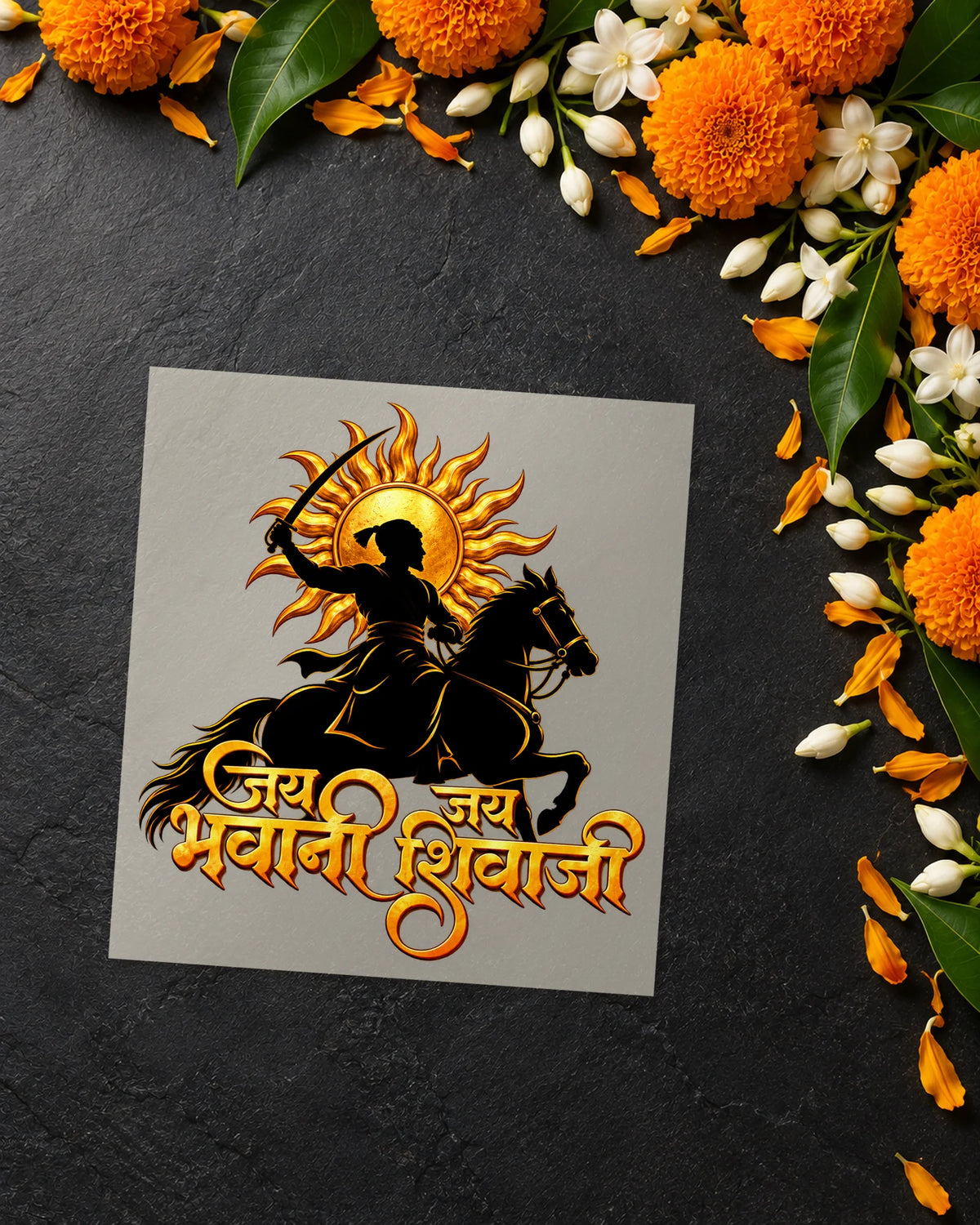Jai Bhavani Jai Shivaji iron-on patch transfer