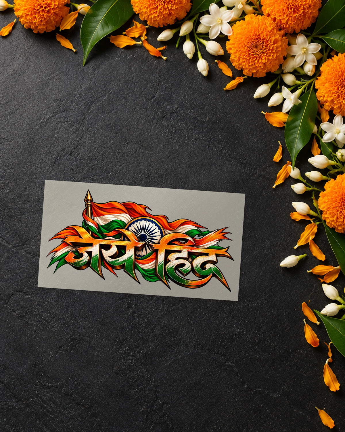 Jai Hind iron-on patch transfer