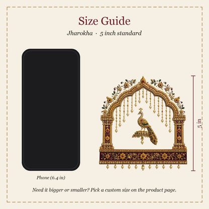 Jharokha embroidery-look iron-on patch | Thread Theory