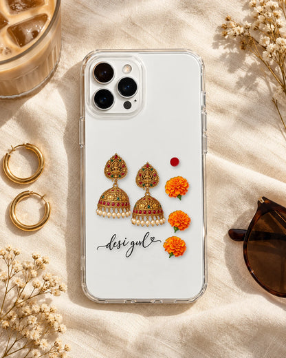 Jhumka Girl pieces arranged on a phone