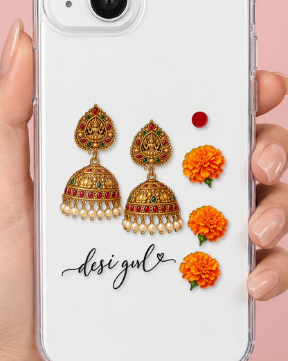 Jhumka Girl phone case close-up