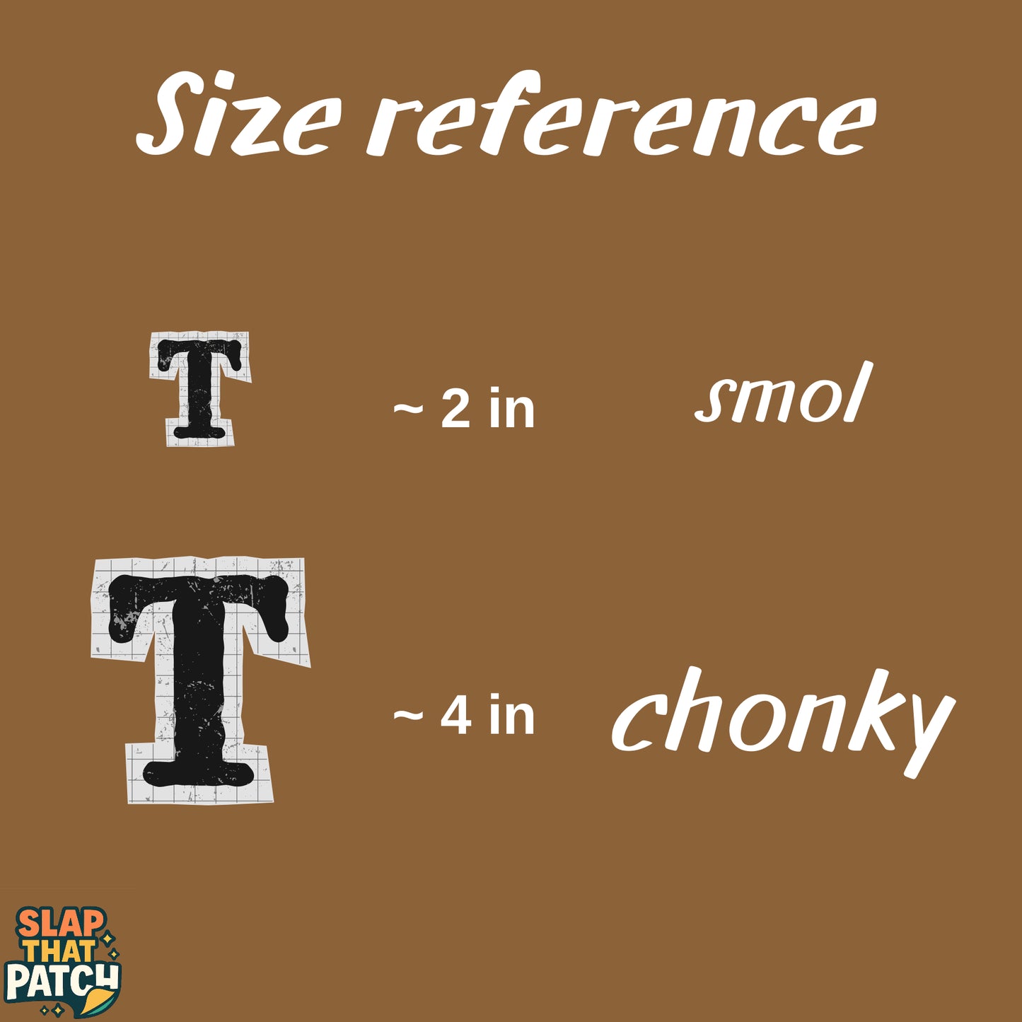 Rustic Type | Iron-on Patch | Alphabet Sticker (Uppercase)