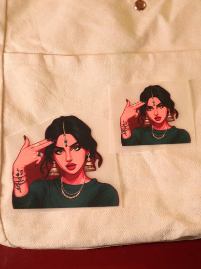 Desi Baddie Energy | Iron-on Patch | Girlie Pop