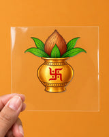 Mangal Kalash hard surface patch on clear film