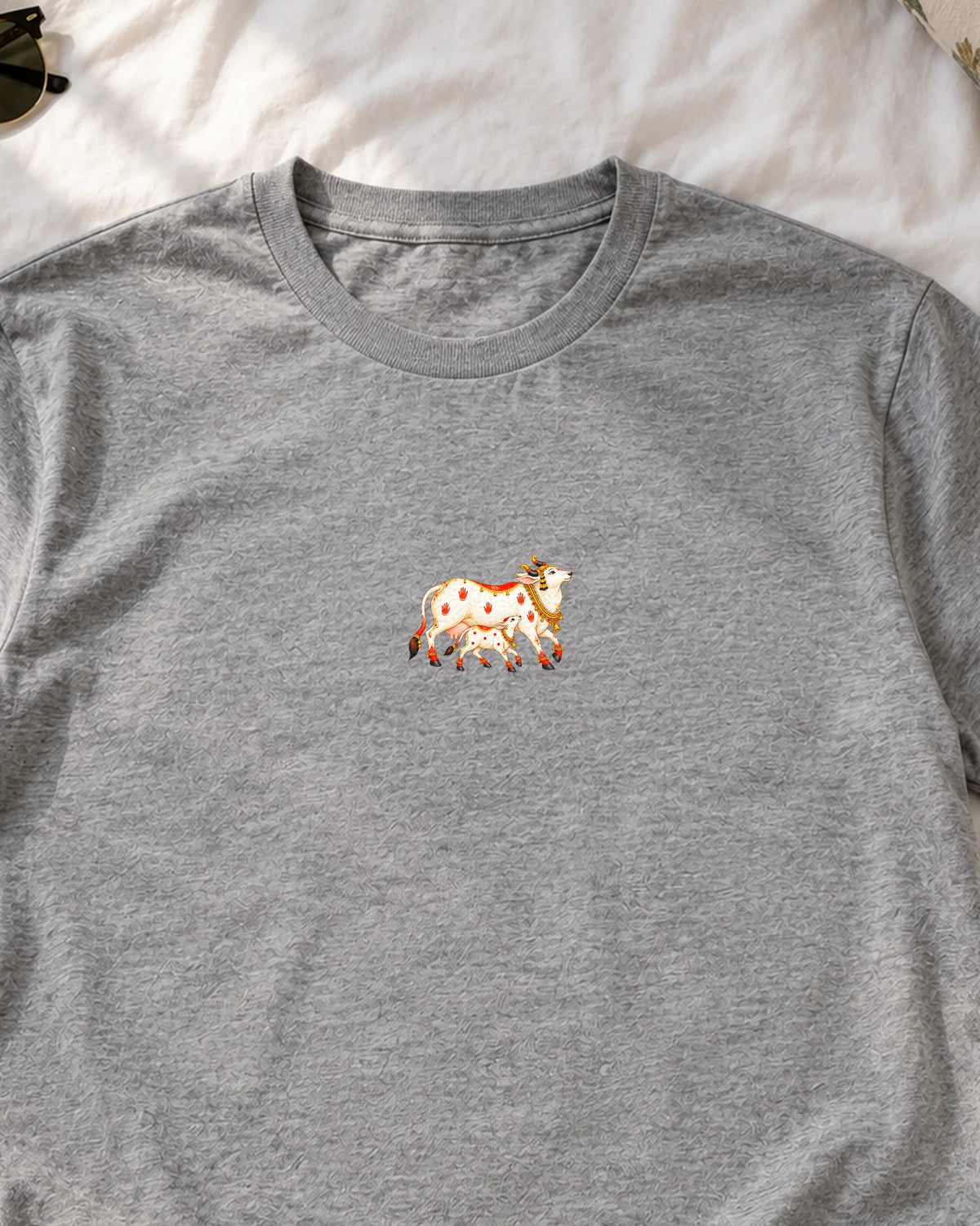 Kamdhenu iron-on patch on clothes