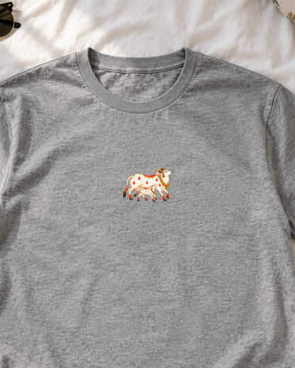 Kamdhenu iron-on patch on clothes