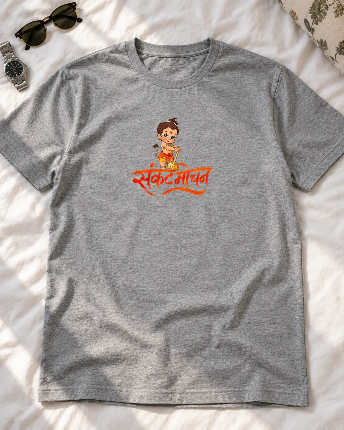 Kawaii Bajrangi iron-on patch on clothes