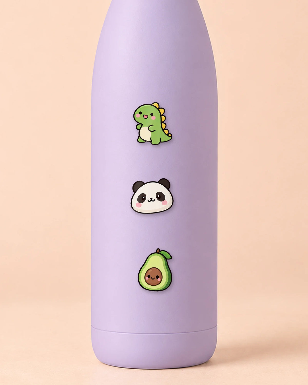 Kawaii Critters mini patches on a water bottle