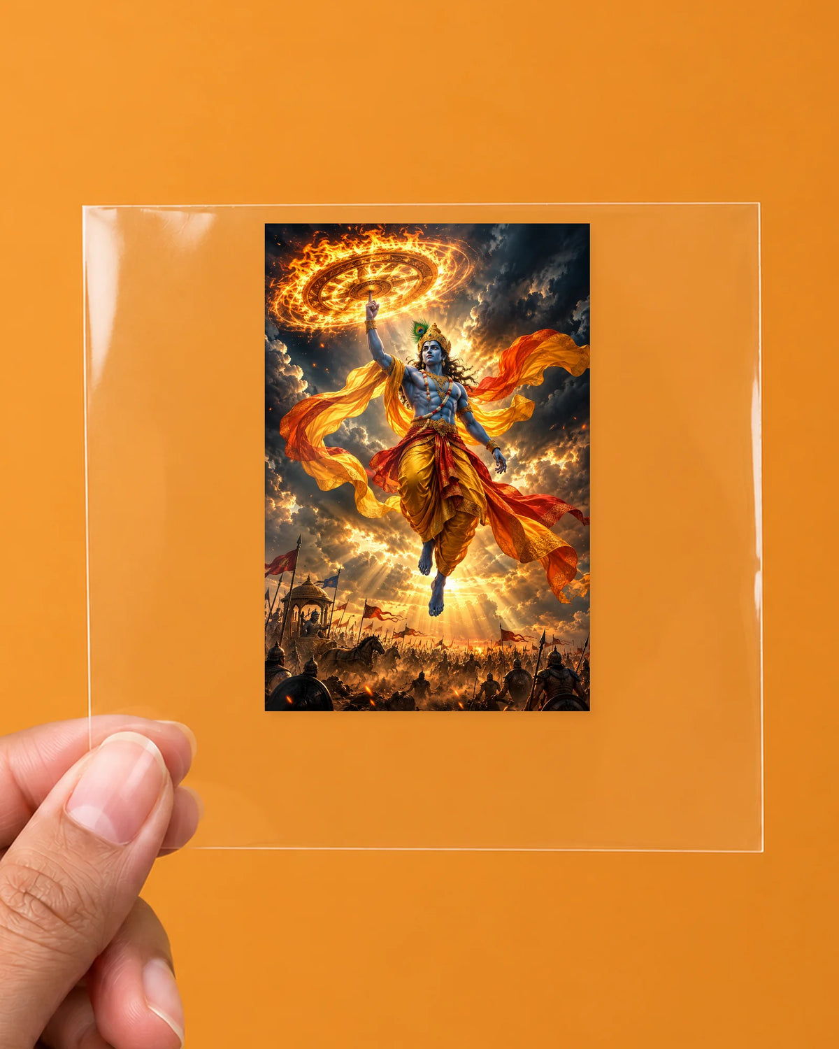Kurukshetra Krishna hard surface patch on clear film