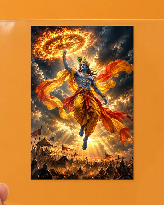 Kurukshetra Krishna hard surface patch on clear film