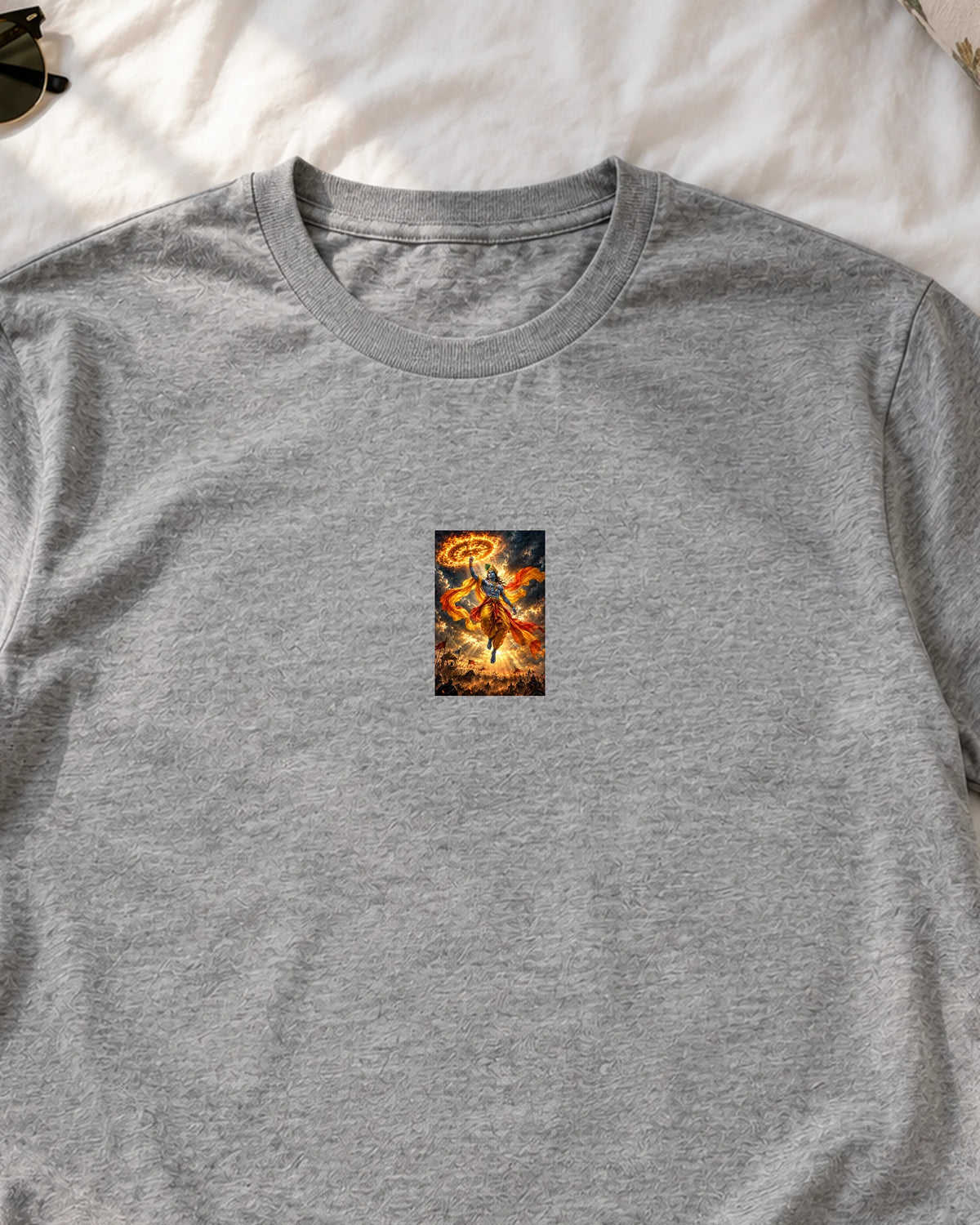 Kurukshetra Krishna iron-on patch on clothes