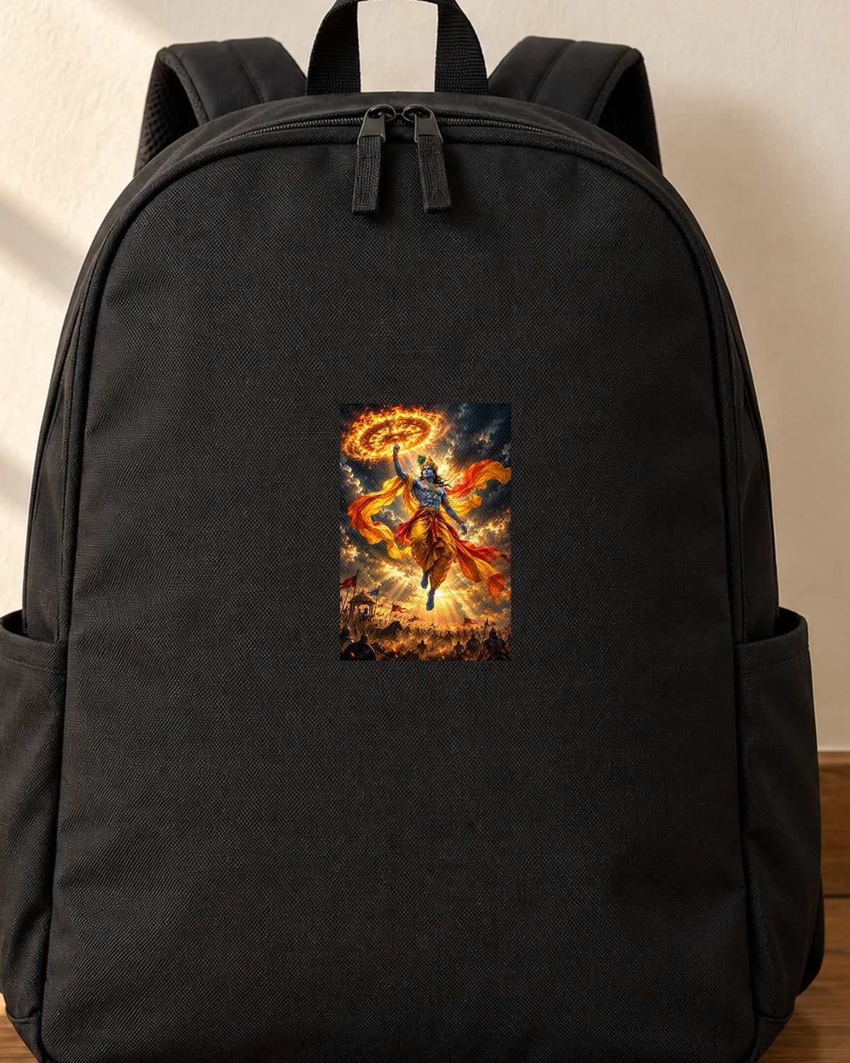 Kurukshetra Krishna iron-on patch on clothes