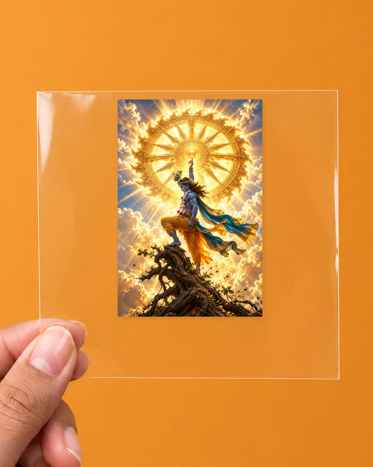 Sudarshan Rising hard surface patch on clear film