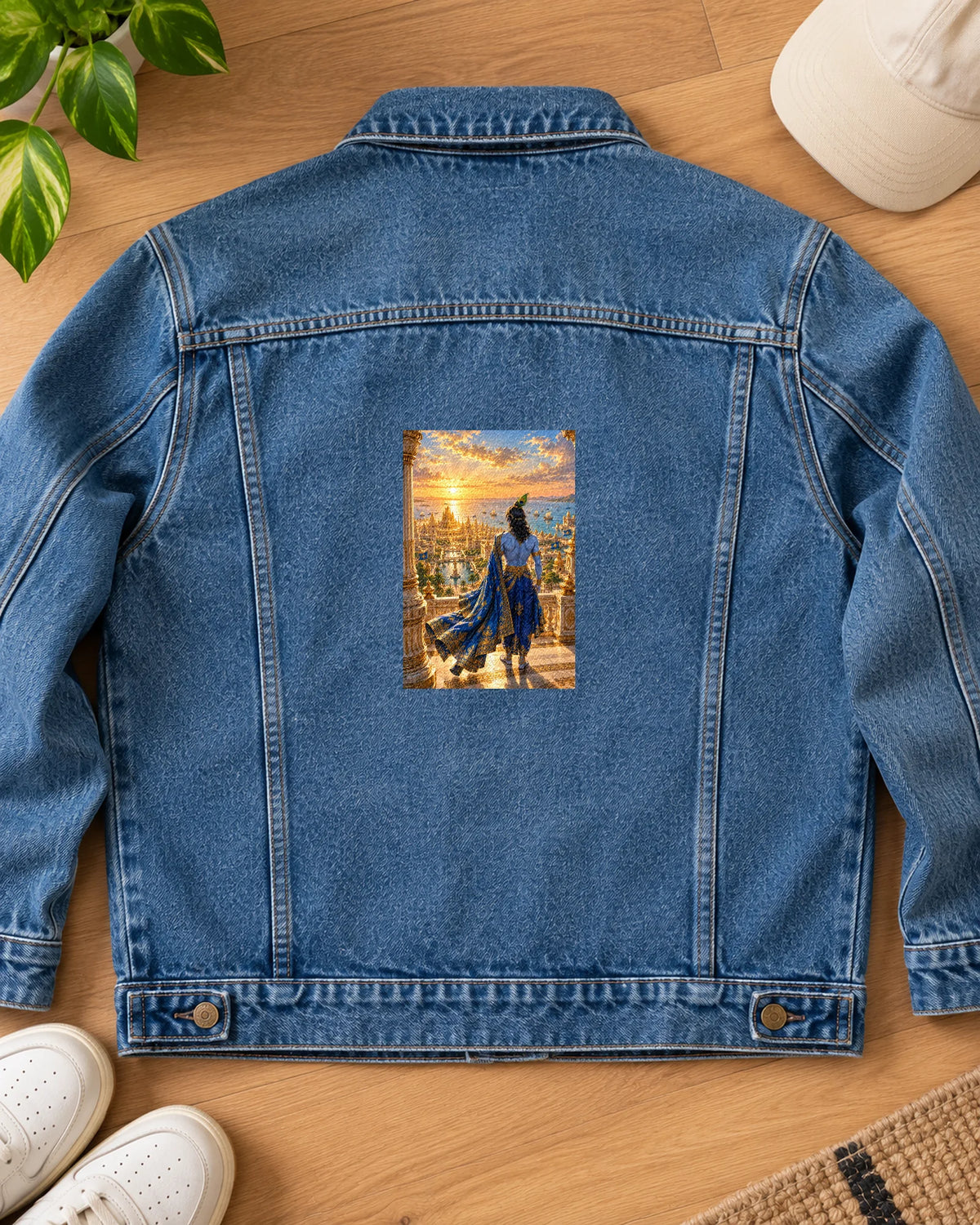 Dwarkadhish iron-on patch on clothes
