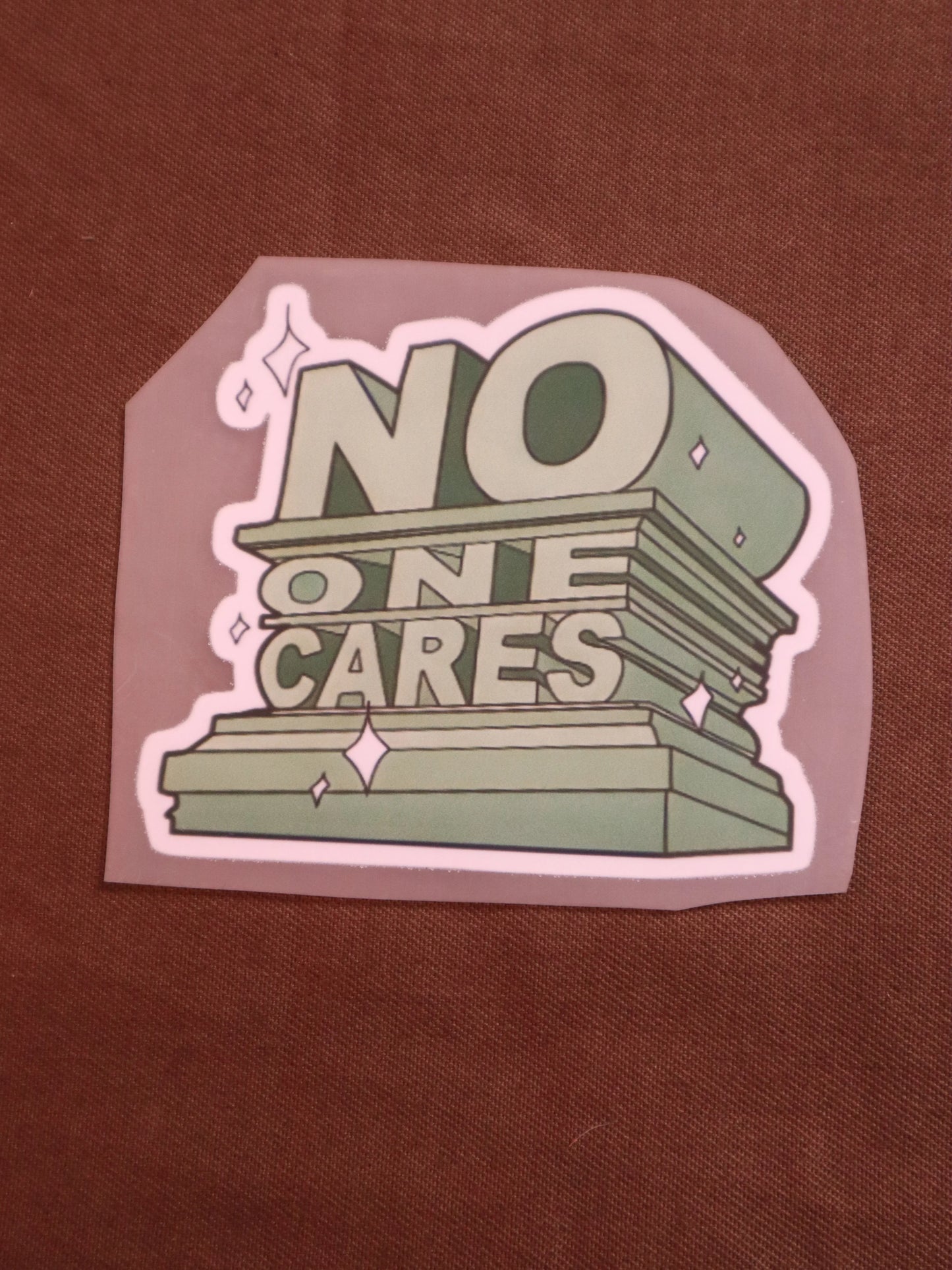 No One Cares | Iron-on Patch | Moodvertising