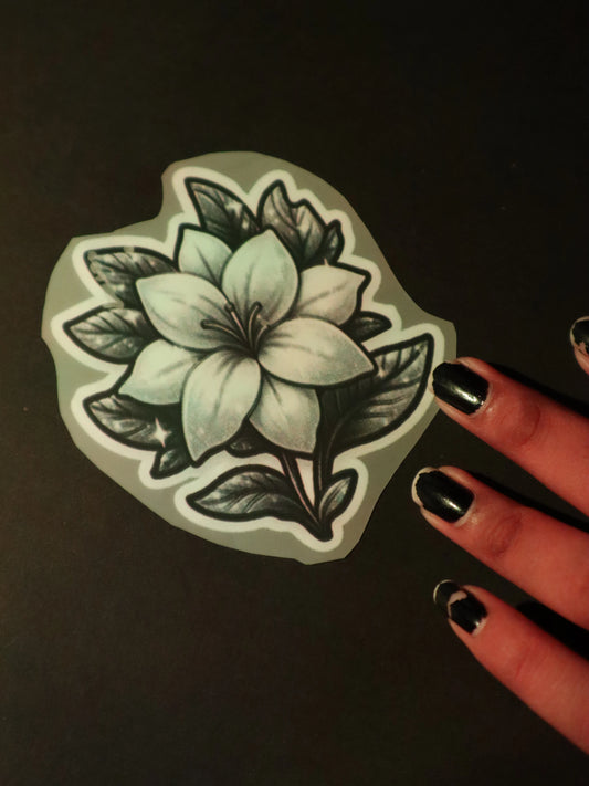 Noir Lily Elegance | Iron on patch | Pinterest Flowers