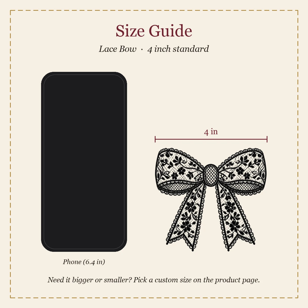 Lace Bow embroidery-look iron-on patch | Thread Theory