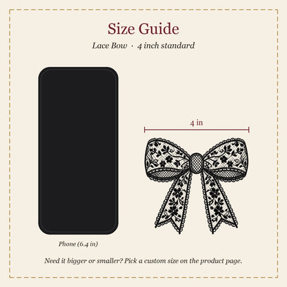 Lace Bow embroidery-look iron-on patch | Thread Theory