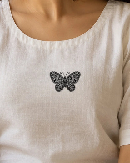Lace Titli embroidery-look iron-on patch | Thread Theory