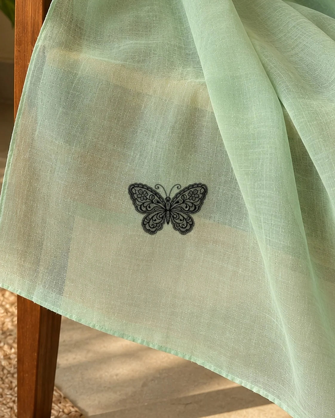 Lace Titli embroidery-look iron-on patch | Thread Theory