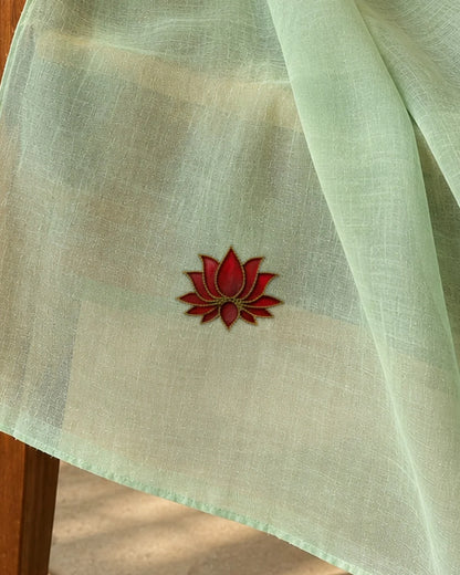Lal Kamal embroidery-look iron-on patch | Thread Theory