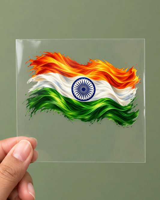 Lehrata Tiranga hard surface patch on clear film