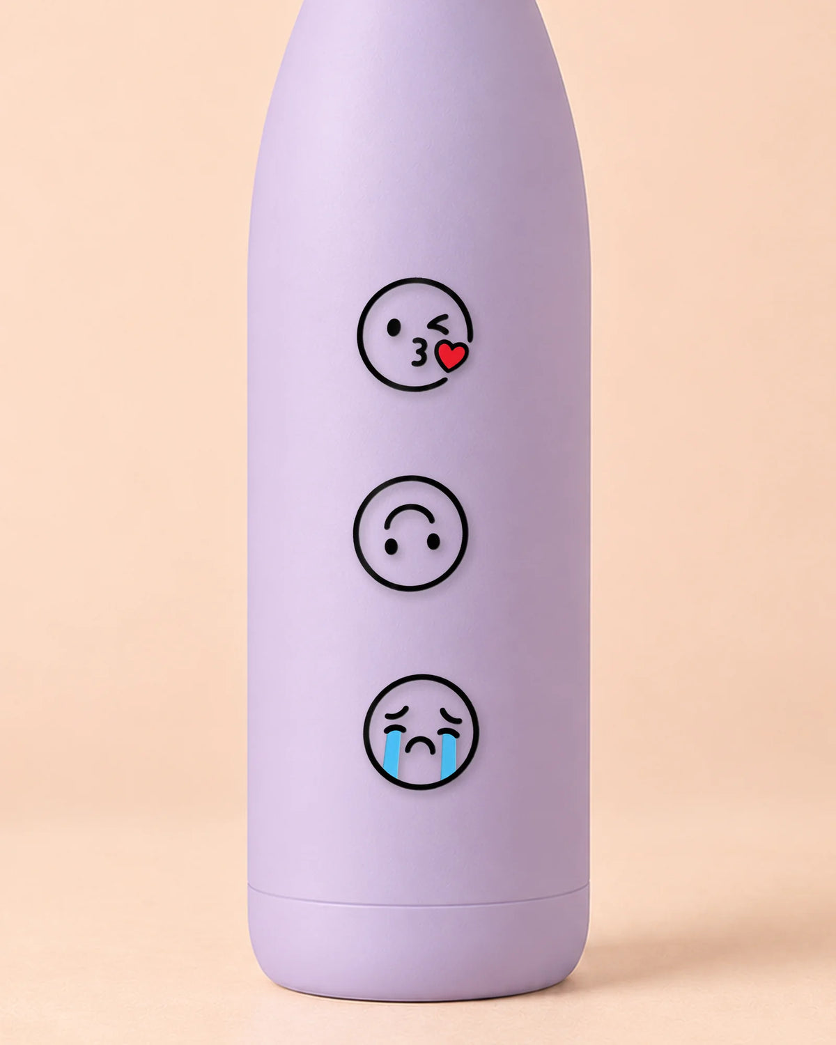 Line Emojis mini patches on a water bottle