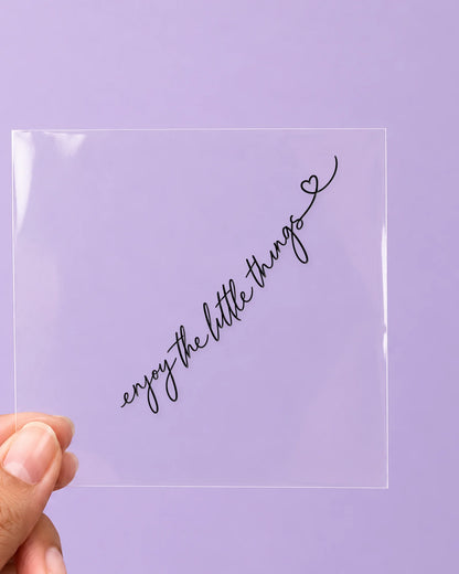 Little Things: all pieces on clear film