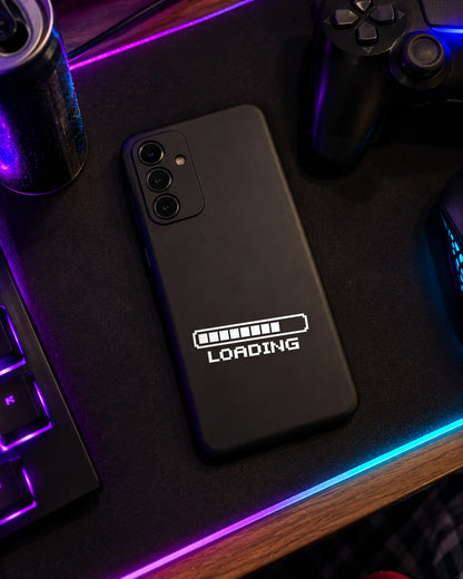 Loading gamer patch in white ink on a phone case
