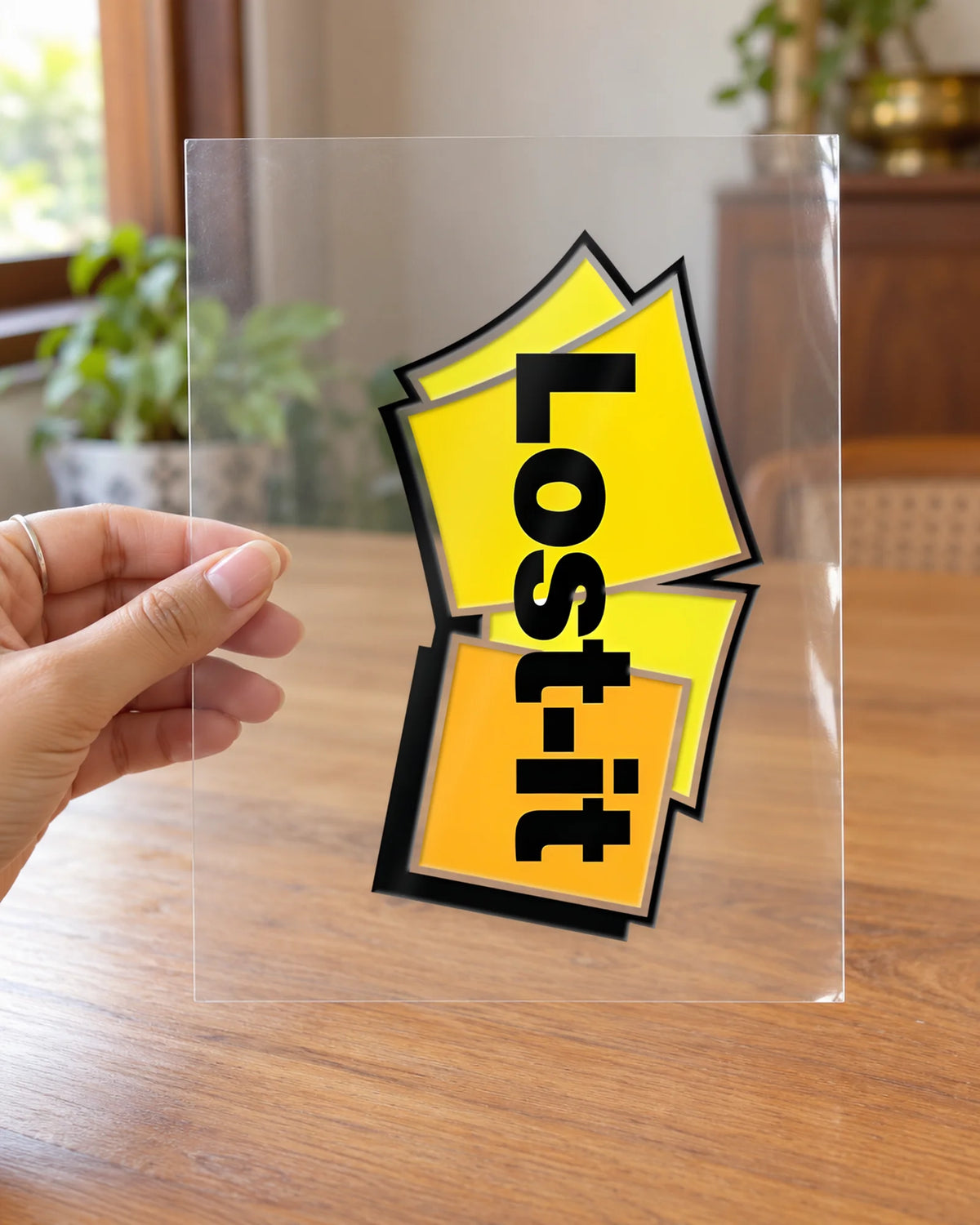 Lost it hard surface patch on clear film
