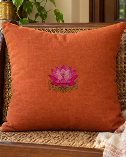 Lotus Bloom embroidery-look iron-on patch | Thread Theory
