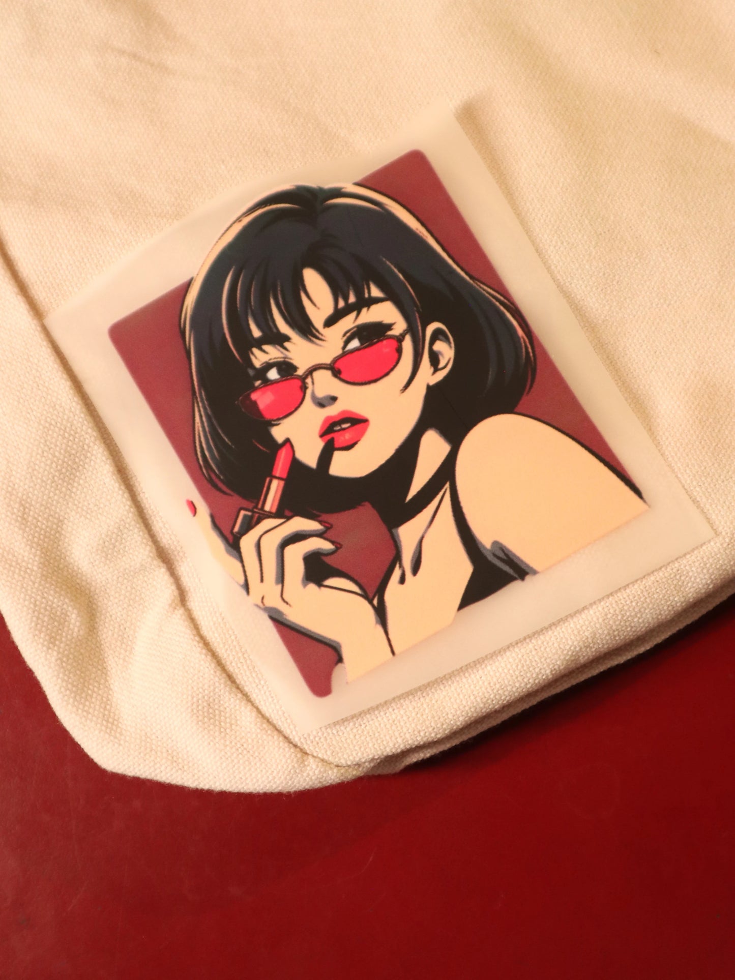 Red Lip Mood | Iron-on Patch | Girlie Pop