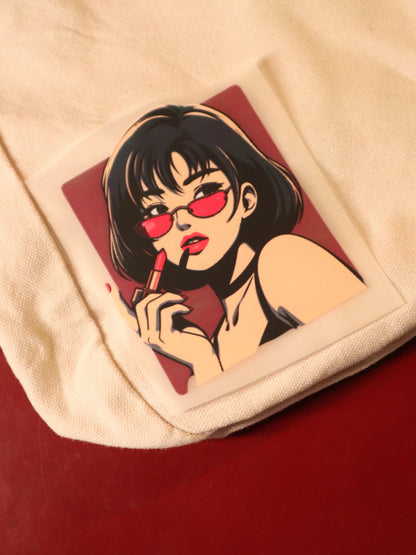 Red Lip Mood | Iron-on Patch | Girlie Pop