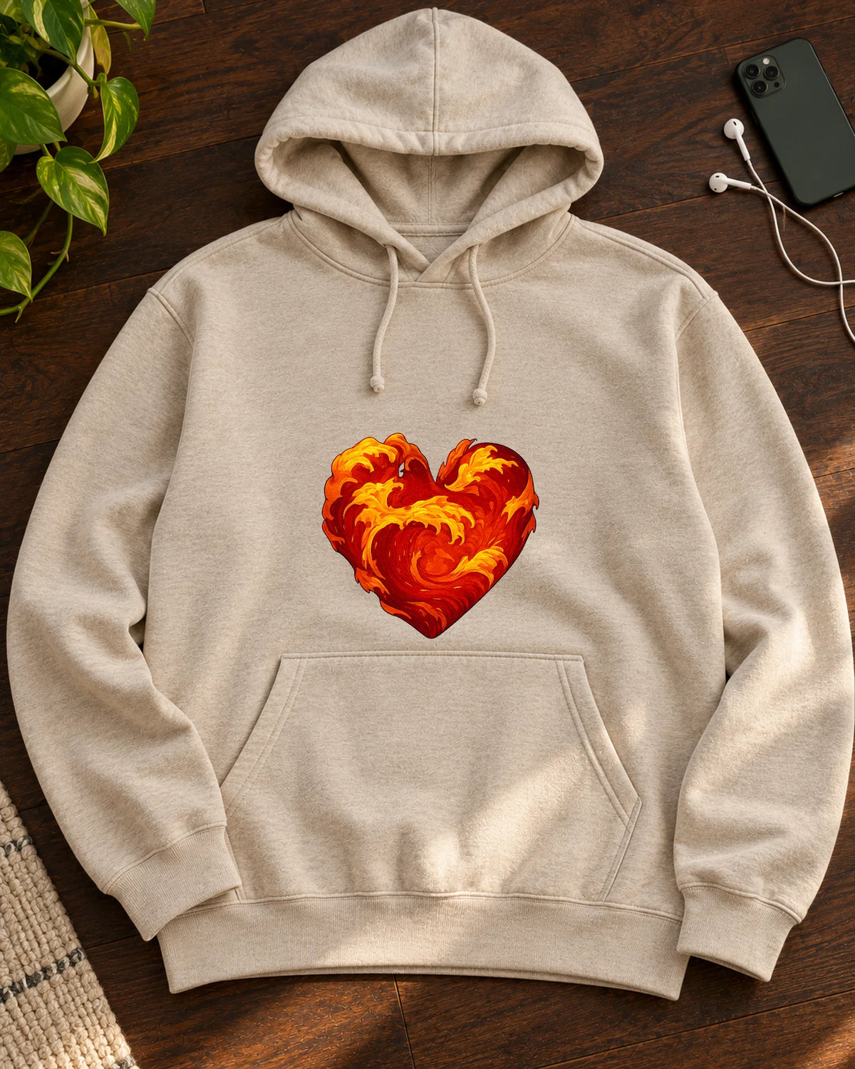 Magma Flow iron-on patch on clothes