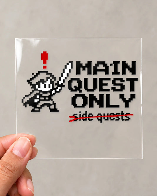 Main Quest Only hard surface patch on clear film